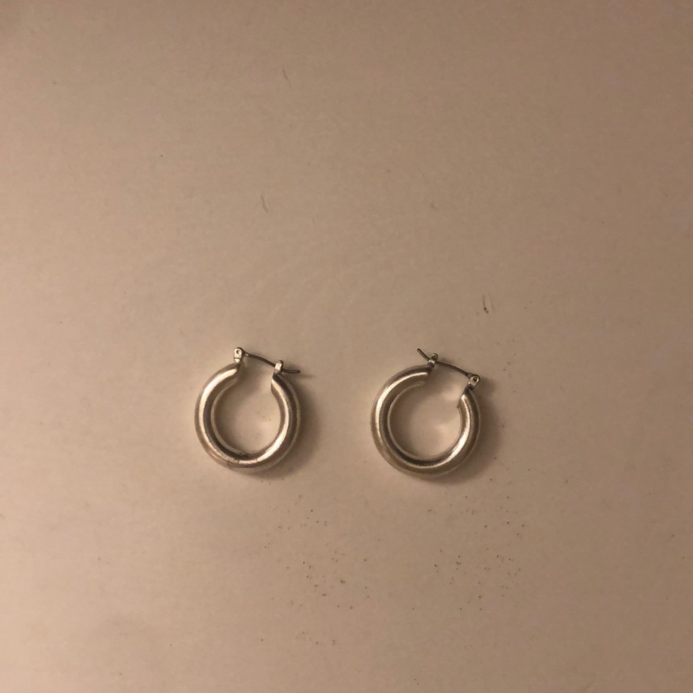 Lucky brand silver hoops
